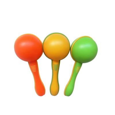 China Toy Colorful musical 3 colors early educational musical toys plastic children musical training plastic maracas toys for sale