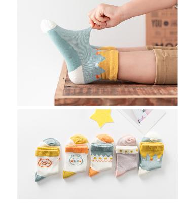 China Anti-fault 2019 high quality soft cute boy ankle cotton printing tube socks baby animal children for sale