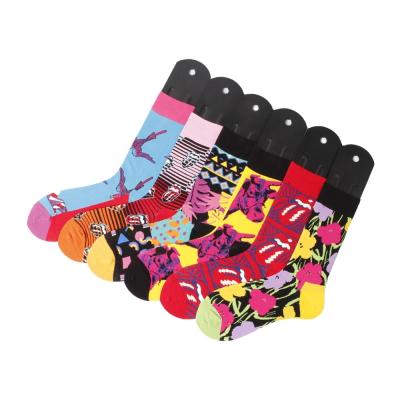 China For Diabetic New Custom Wholesale Custom Cotton Full Socks Mens Colorful Funny Happy Socks for sale