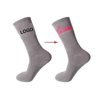 China Wholesale Custom Antibacterial Custom Happy Crew Socks Cotton Logo Sports Socks for sale