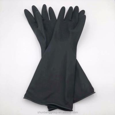 China Latex Gloves Industrial Rubber Black Gloves for sale