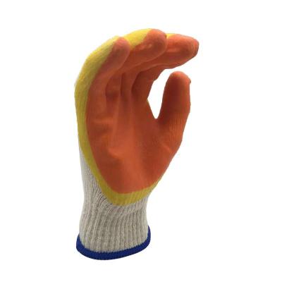 China Anti-Slip Cotton Lined Safety Work Late Double Dipped Glove for sale