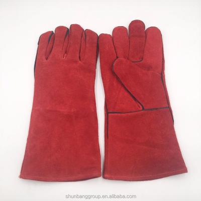 China Anti-Splash Spray CE EN388 Leather Welding Gloves Safety Working Glove for sale