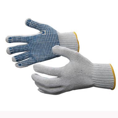 China Comfortable Cotton Knitted Plam PVC Dots Glove for sale