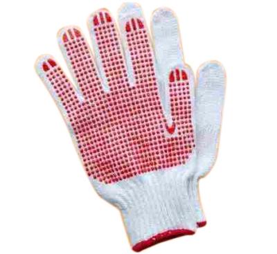 China Cotton Knitted Glove Comfortable Dotted Safety Work for sale