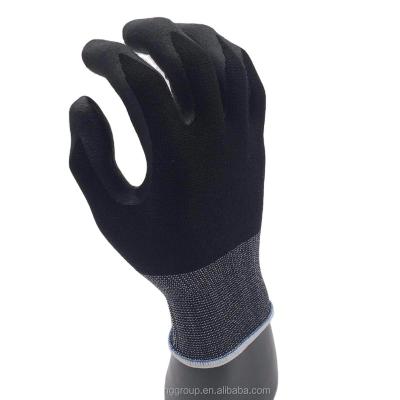 China Anti-Slip 15 Gauge Micro-Foam Nitrile Grip Coated Palm Gloves for sale