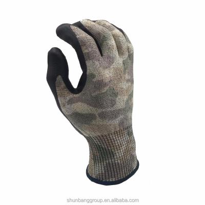 China Anti-Slip Cutting Heavy Duty Nitrile Foam Gloves Manufacturers for sale