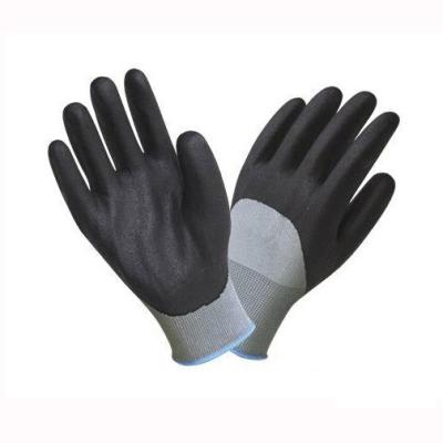 China Large Puncture Nitrile Coated Seamless Work Gloves for sale