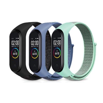 China Replacement Watch Band Strap For MI Band 5 6 Strap Sports Buckle Watch Belt Pulsera Correa Miband Nylon Strap For Xiaomi MI Band 4 Strap 3 for sale