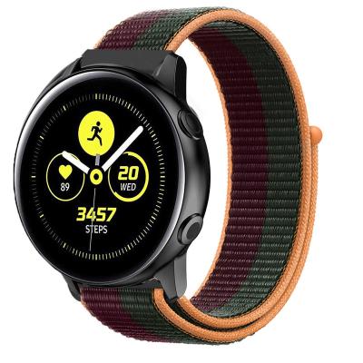 China Replacement 20MM Nylon Smart Watch Strap 22MM Strap For Samsung Galaxy Watch 4 44MM 40MM Gear S3 Woven Sport Loop Active Bands for sale