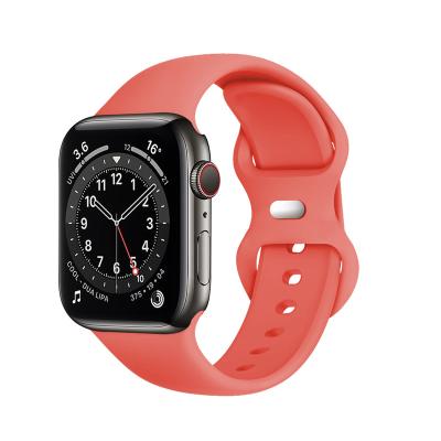 China Daily Wear 2022 New Fashion Silicone Sport Watch Band For Apple Watch Series 7 6 5 4 3 2 1 Se Watch Strap 38mm 40mm 42mm 44mm 41mm 45mm for sale