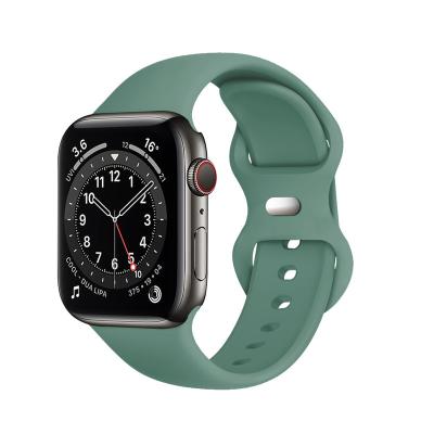 China Daily Wear For Apple Watch Band 44mm Luxury Designers 45mm Sport Silicone Smart Watch Band Strap For iWatch 7 6 5 4 3 2 1 Se for sale