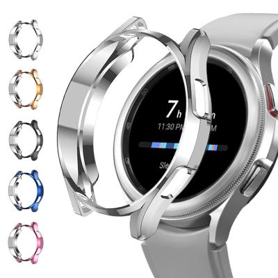 China Daily Wear Plated Frame Soft TPU Watch Case Bumper Cover For Samsung Galaxy Watch 4 42mm 46mm Classic Case for sale