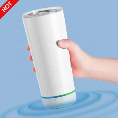 China Viable Submimation Bluetooh Music Wholesales White 500ml Audio Speakers Rocker Sublimation With Speaker for sale