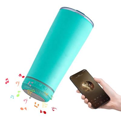 China Viable Hot Sales 2 in 1 Fashion Style 18oz Smart Music Mug Stainless Steel Tumbler with Wireless Speaker for sale