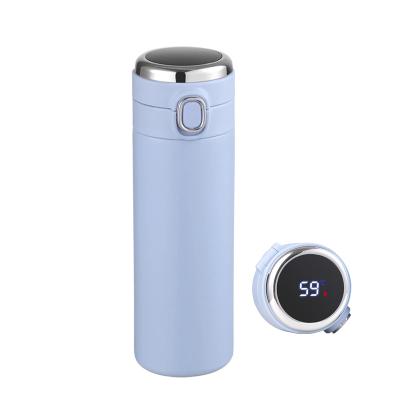 China Customized Stainless Steel Flask With Logo PORTABLE LED Sensing Lid Temperature Display Drinks Water Cup Drinking Thermal Smart Bottle for sale