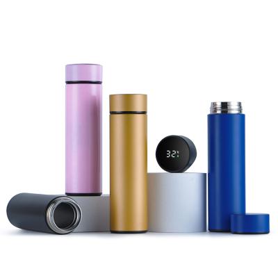 China PORTABLE Touch Screen Temperature Sensor Led To Show Smart Thermos With LCD Display Stainless Steel Insulation Cup Smart Water Bottles for sale