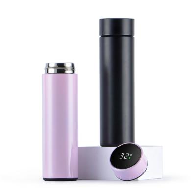 China 450ml PORTABLE with touch screen led metal touch screen smart hot cola stainless steel dual temperature display water bottle thermos for sale