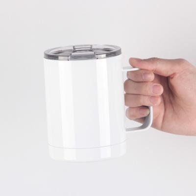 China Sublimation Viable Blank Double Wall Stainless Steel Vacuum Mug Sublimation Mug Supplier 12oz White Coffee Tumbler for sale