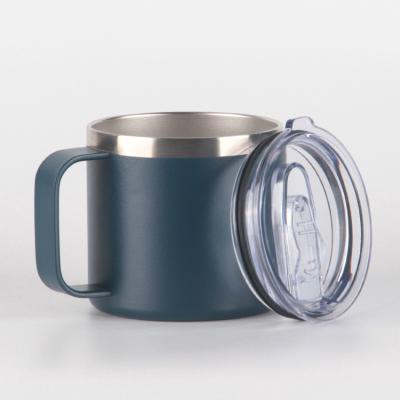 China Sustainable Wholesale High Quality Outdoor Handle Coffee Mug Insulated Thermo Mug Stainless Steel With Lid for sale