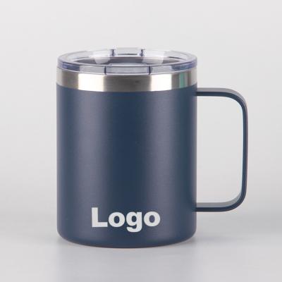 China Sustainable Hot Selling Amazon Coffee Cups Stainless Steel Travel Mug Eco-Friendly Handle Tumbler Steel Travel Mug for sale