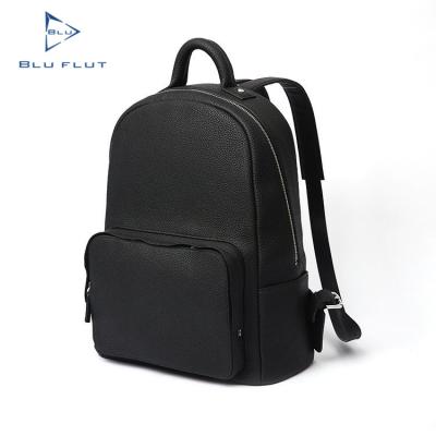 China Blu Flut High Quality Famous Brands Waterproof Grain Backpack OEM ODM Logo Travel Leather Top Backpackack for sale