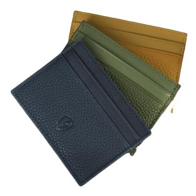 China New Fashion Full Grain Leather Handcrafted Credit Card Holder, High Quality Business Card Holder for sale