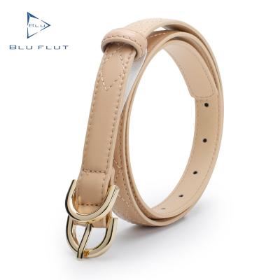 China New Blu Flut Cowhide Leather Cowhide Top Grain Dress Belts Fashionable Genuine Women Casual Belts For Ladies for sale