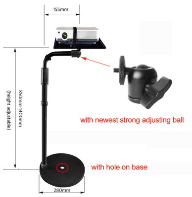 China Universal PMA-T6-85160II-NP 5KG 850-1400MM Projector Monopod Stand Laptop Floor Stand Size Adjustable With Tray 39x28.5cm 390x285mm for sale