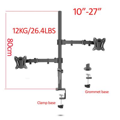 China High Quality Steel + ABS (80cm) DL-T902-280II Full Motion Monitor Stand Desk Mount Dual 10