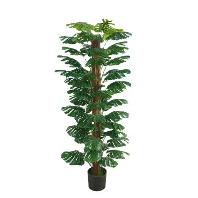 China Modern High Quality Artificial Monstera Plant Simulation Decorative Plastic Monstera Tree for sale