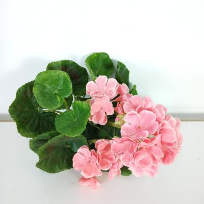 China Wholesale Plastic Artificial Plants Decorative Begonia Brunch From Everygreen Plant for sale