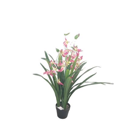 China New Eco-friendly Design High Quality Artificial Plants Decorative Plastic Dancing Lady Orchid for sale