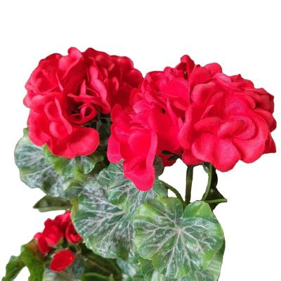 China eco-friendly artificial geranium spray no pot for sale