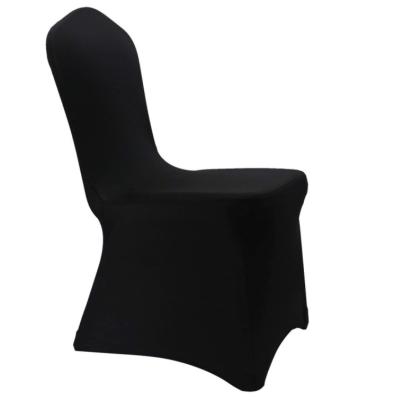 China Best Selling Cheap Seat Covers Simple For Black Spandex Events Wedding Chair Cover Universal Elastic Chair Covers for sale