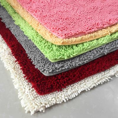 China Area Rugs Washable Super Soft Bathroom Bedroom Chenille Non-Slip Rug for sale