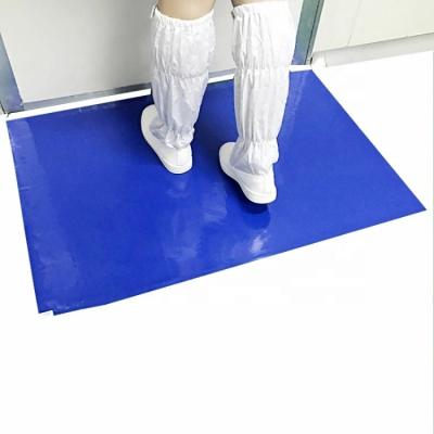 China PE Mats Clean Rooms ESD Waterproof Cleanroom Washable Sticky Floor Data Center Mat Peelable Dust Removal for sale