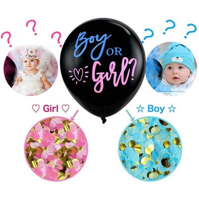 China Gender Reveal Party Decoration 32 Inch Blue / Pink Party Supplies Decorations Baby Shower Gender Reveal Balloons Gender Reveal Confetti Balloon for sale