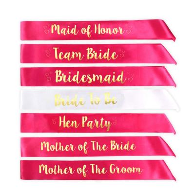 China Best Euramerican HAWIN Silky Satin Long End Party Sale Couture Sashes For Bridal Shower for sale