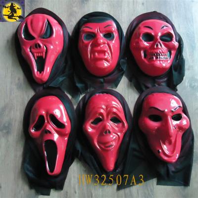 China Hot Selling Custom Face Mask Full Face Masks For Halloween , Red PVC Scream Mask for sale