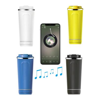 China 20 oz Stainless Steel Long Lasting Straight Lean Double Wall Insulated Music Mug USB Sublimation Speaker Charging Rocker for sale