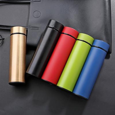 China Viable Custom Smart Water Bottle Insulated Vacuum Flask Double Wall Thermos Sublimation Blanks With Led Temperature Display for sale