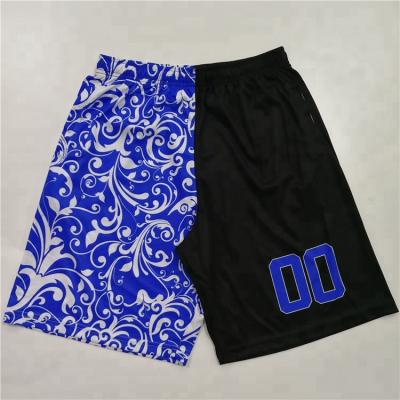 China Antibacterial custom logo polyester basketball shorts for men with pockets for sale