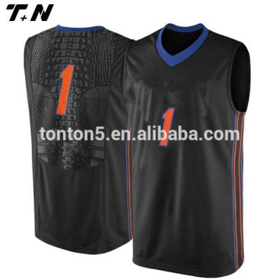 China Antibacterial Black Mexico Basketball Jersey , European Basketball Jerseys Custom for sale