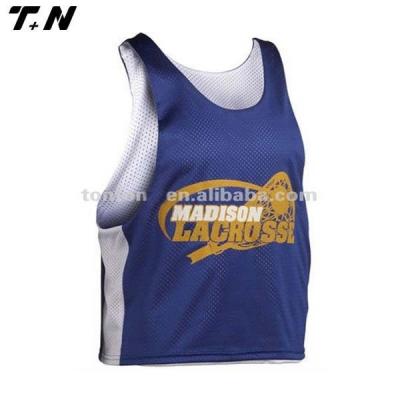 China OEM Comfortable Lacrosse Team Mesh Aprons Custom Reversible Jersey for sale