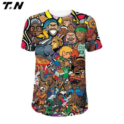 China Cheap custom wholesale anti-pilling full print t-shirts for sale