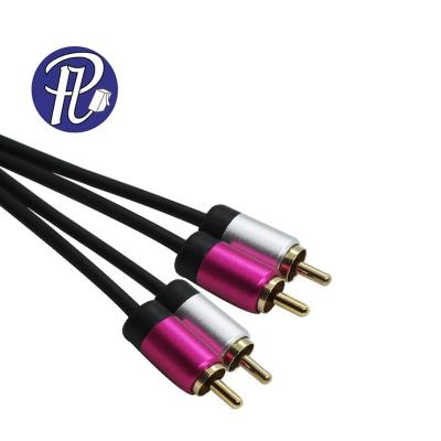 China DVD Player PULLYCables Brand 2RCA To Audio Video 2RCA Cable With Super Quality Bare Copper Aluminum Alloy Shell for sale