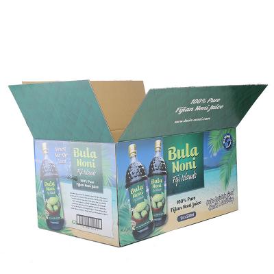 China Hot Selling Recyclable Manufacturer Customized Color Style Corrugated Box Juice Packaging Box for sale