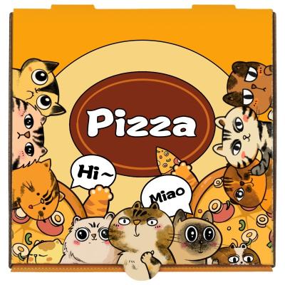 China Factory Hot Selling Tiny Pizza Boxes Biodegradable, Wholesale Cheap Custom Logo Corrugated Pizza Boxes for sale