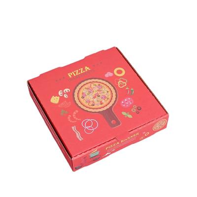 China Manufacturer Wholesale Various Size Disposable Pizza Boxes, Custom Logo Corrugated Packaging Boxes For Pizza for sale